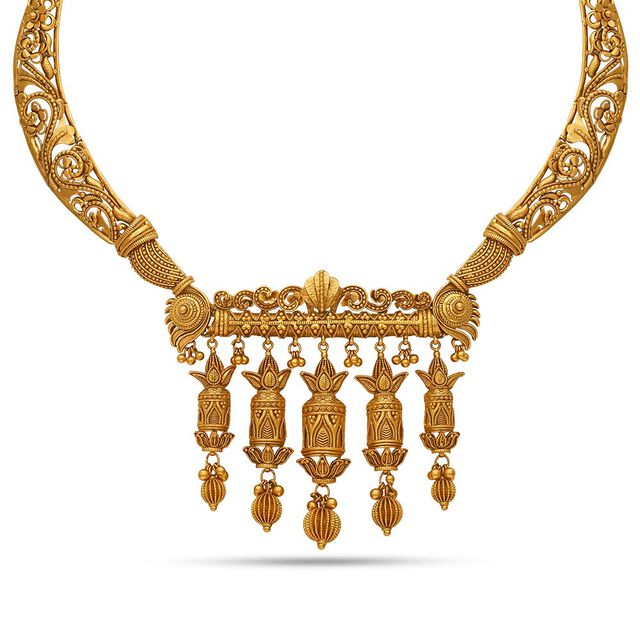 Tanishq 22 Karat Gold Necklace Set for Women 3
