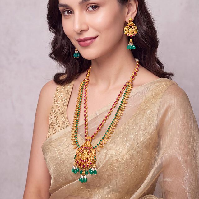 Tanishq 22KT  Gold Necklace Set  for Women 3