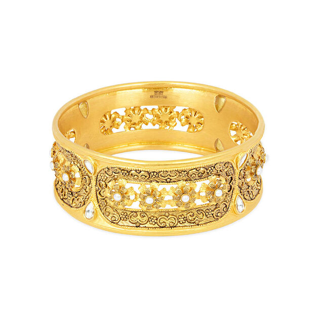 Tanishq 22KT Glass Kundan Bangle for Women 