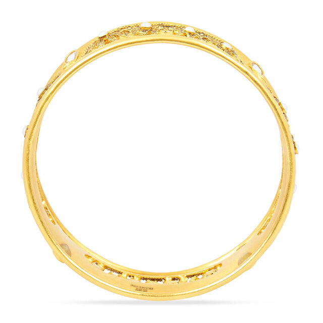 Tanishq 22KT Glass Kundan Bangle for Women 4