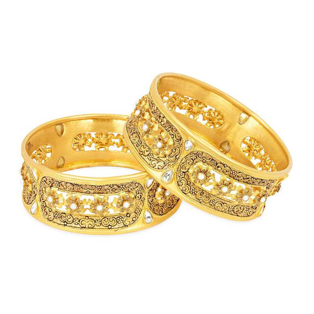 Tanishq 22KT Glass Kundan Bangle for Women 6