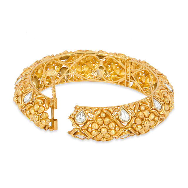 Tanishq 22KT Glass Kundan Bangle for Women 5