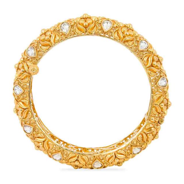 Tanishq 22KT Glass Kundan Bangle for Women 6