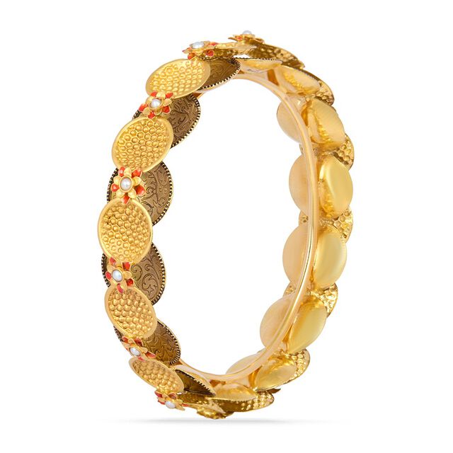 Tanishq 22KT Pearl Bangle for Women 2