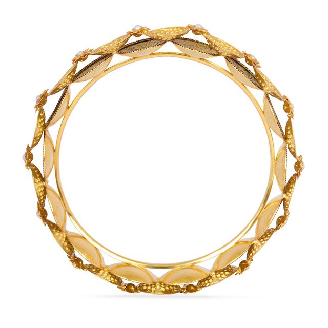 Tanishq 22KT Pearl Bangle for Women 3