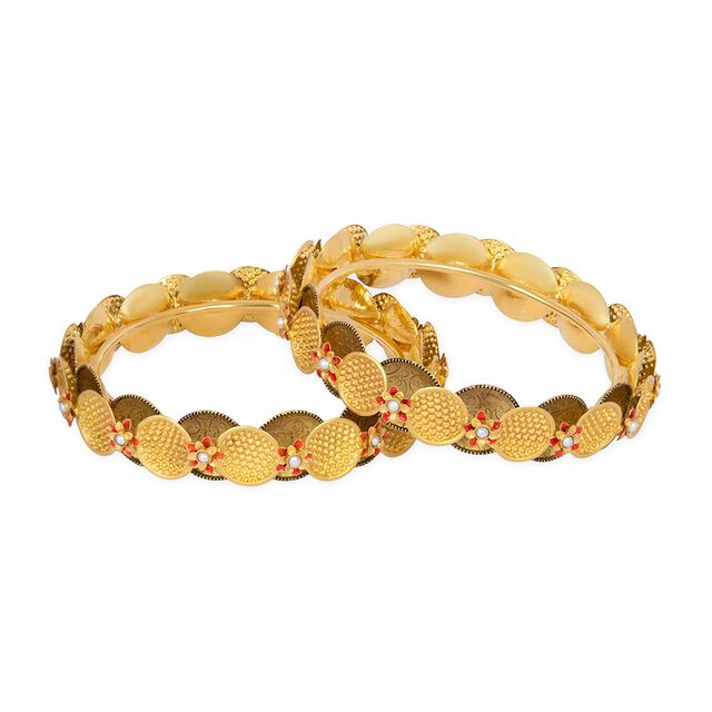 Tanishq 22KT Pearl Bangle for Women 4