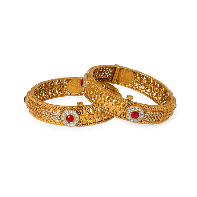 Tanishq 22KT  Gold Bangle  for Women 2