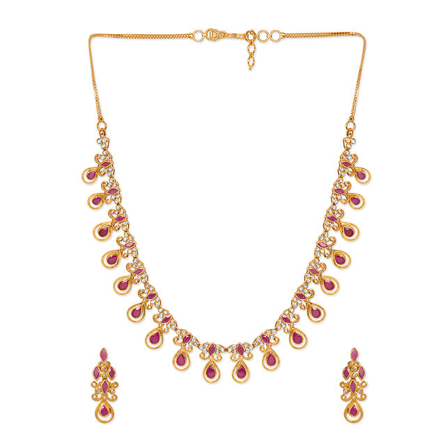 Tanishq 22KT  Gold Necklace Set  for Women 