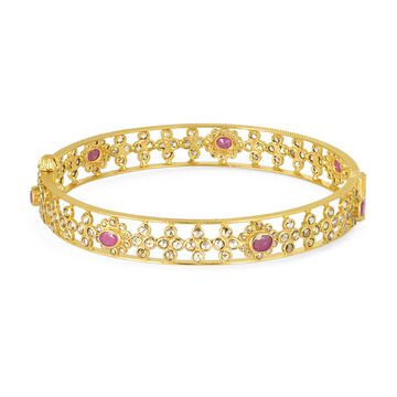Tanishq 22KT Open Polki Bangle for Women