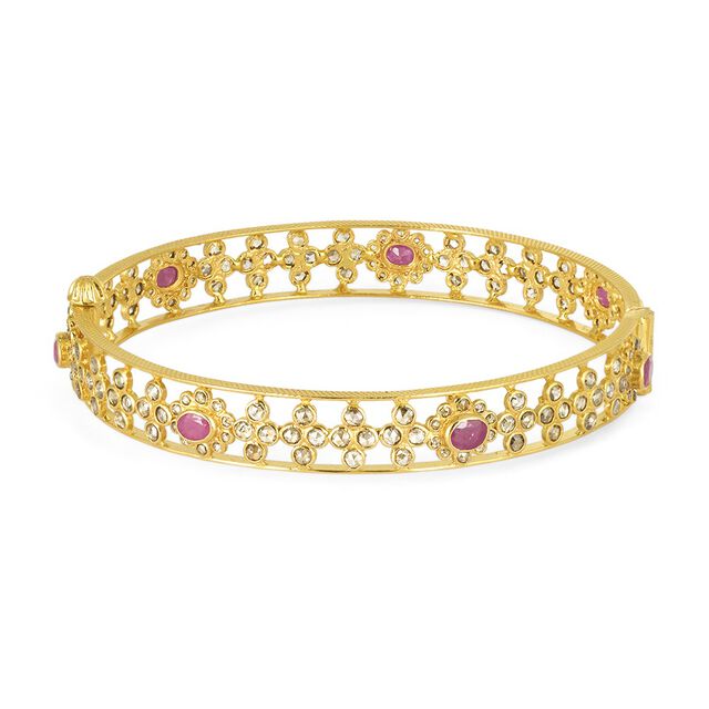 Tanishq 22KT Open Polki Bangle for Women 
