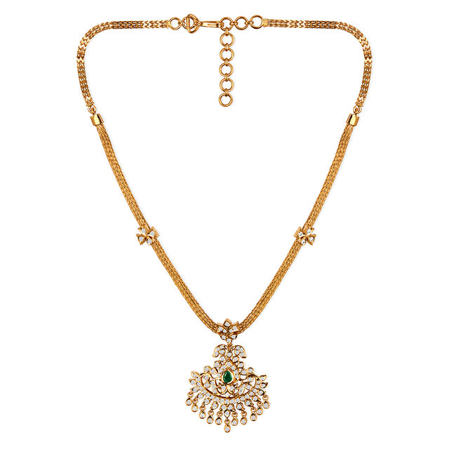 Tanishq 22KT Diamond Necklace for Women 