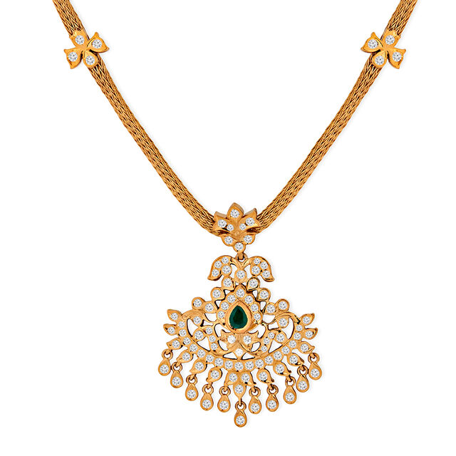 Tanishq 22KT Diamond Necklace for Women 2
