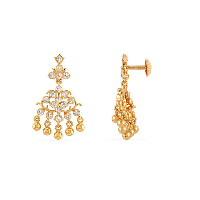 Tanishq 22KT Diamond Neckwear with Earring for Women 5