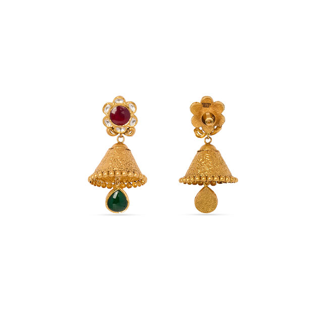 Queenly Gold Layered Gujarati Necklace Set 6