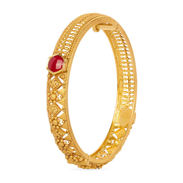 Tanishq 22KT Glass Kundan Bangle for Women 3