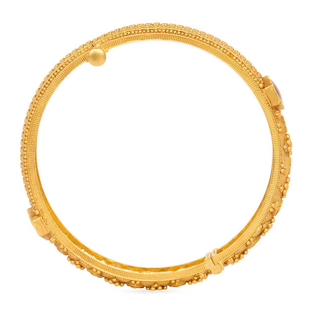 Tanishq 22KT Glass Kundan Bangle for Women 4