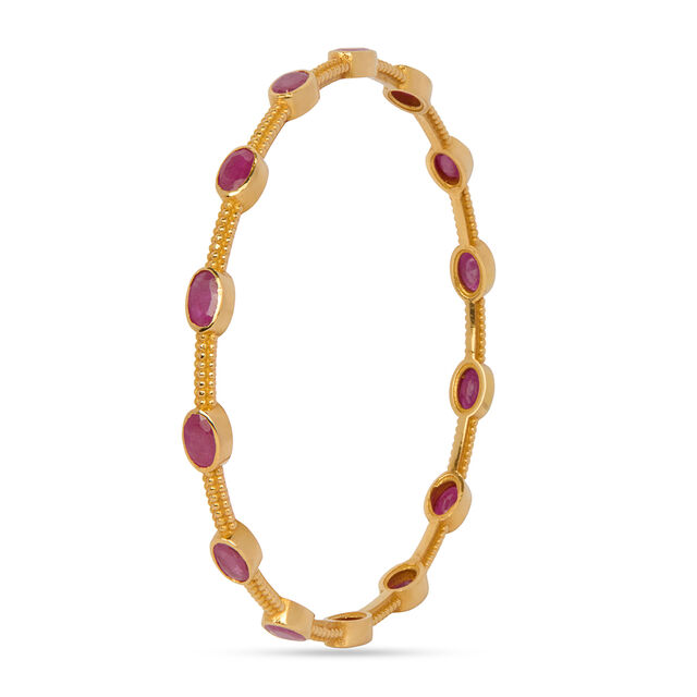 Graceful Gold Ruby Bangle,,hi-res 2