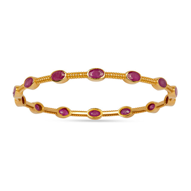 Graceful Gold Ruby Bangle 3