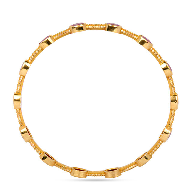 Graceful Gold Ruby Bangle 4