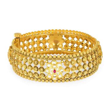Tanishq 22KT Glass Kundan Bangle for Women
