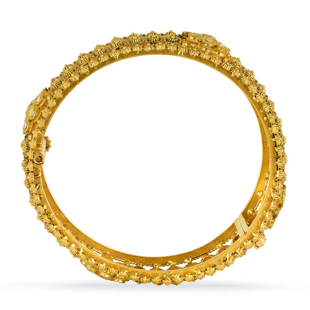Tanishq 22KT Glass Kundan Bangle for Women 3