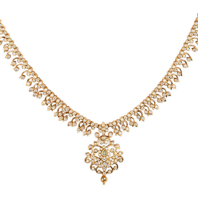 Tanishq 22KT Diamond Necklace for Women 2