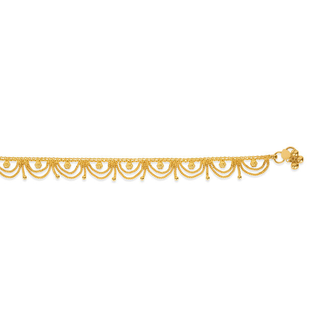 Tanishq 22KT Gold Anklet for Women 4