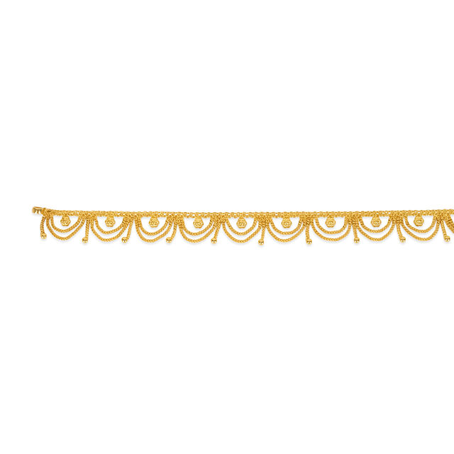 Tanishq 22KT Gold Anklet for Women 5