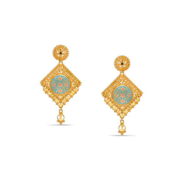 Tanishq 22KT Gold Earrings 