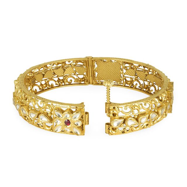Tanishq 22KT Glass Kundan Bangle for Women 4
