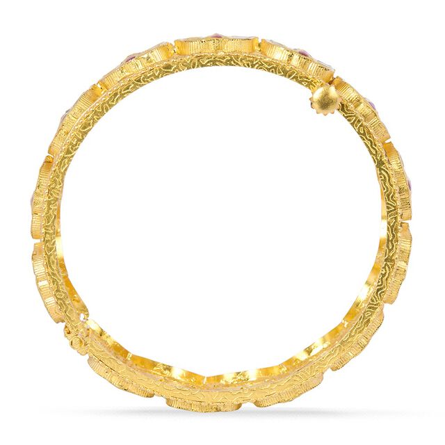 Tanishq 22KT Glass Kundan Bangle for Women 3