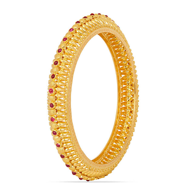 Tanishq 22KT Synthetic Stone Bangle for Women 2