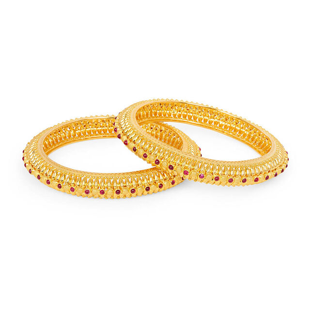Tanishq 22KT Synthetic Stone Bangle for Women 5