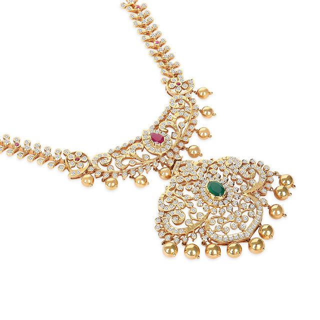 Tanishq 22KT Diamond Haaram for Women 3