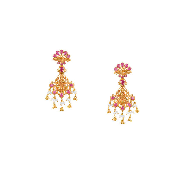 Tanishq 22KT Gold Neckwear with Earrings for Women 5