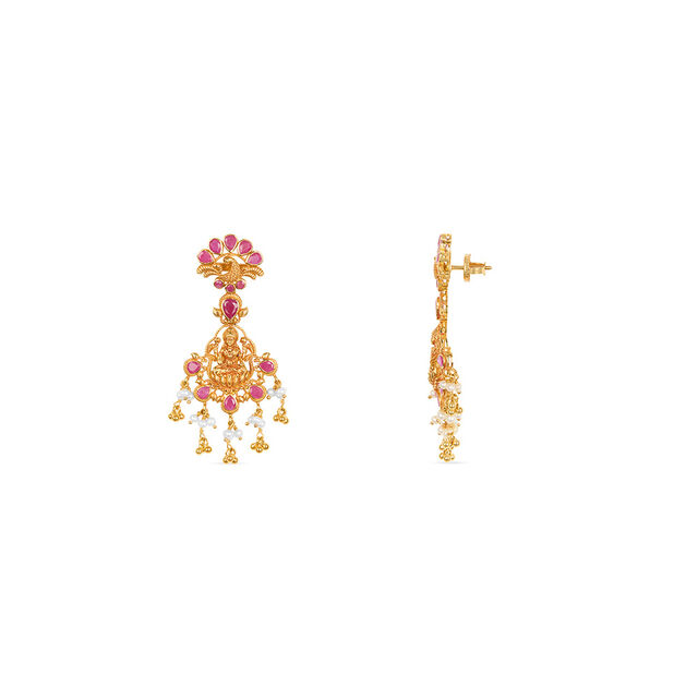 Tanishq 22KT Gold Neckwear with Earrings for Women 6