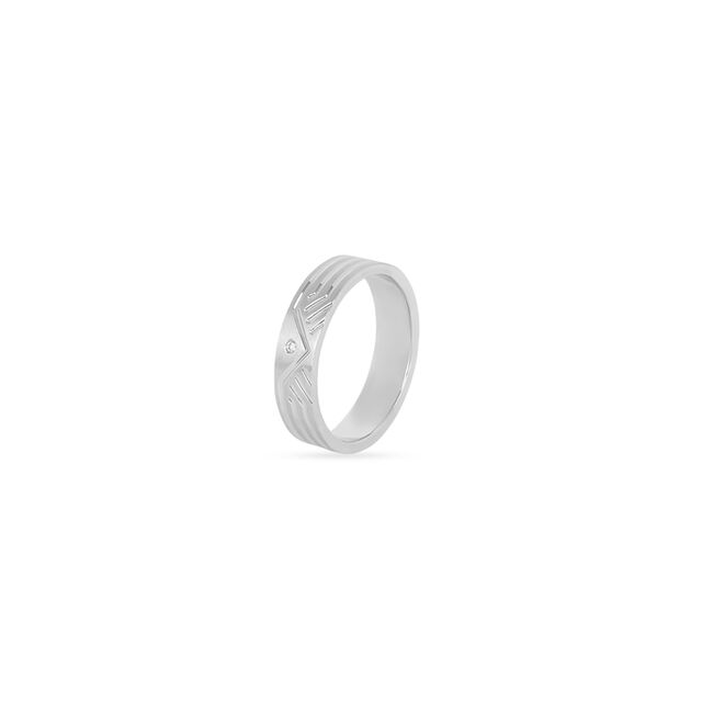 Tanishq Platinum Diamond Finger Ring for Men 2