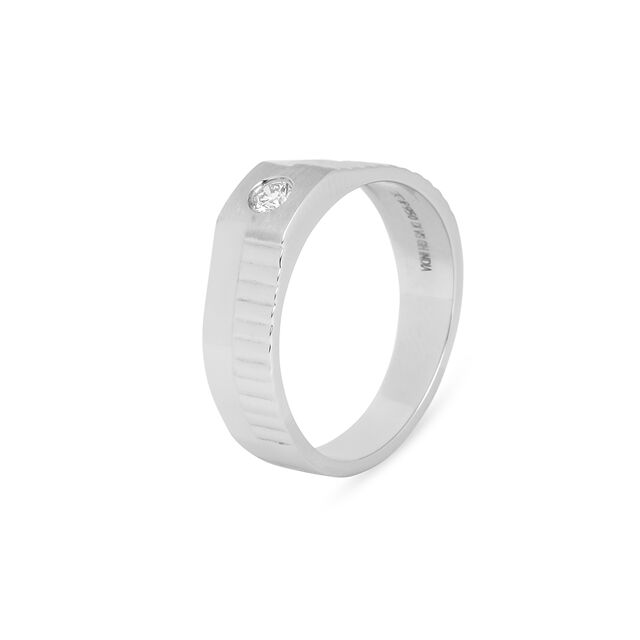 Tanishq Platinum Diamond Finger Ring for Men 2