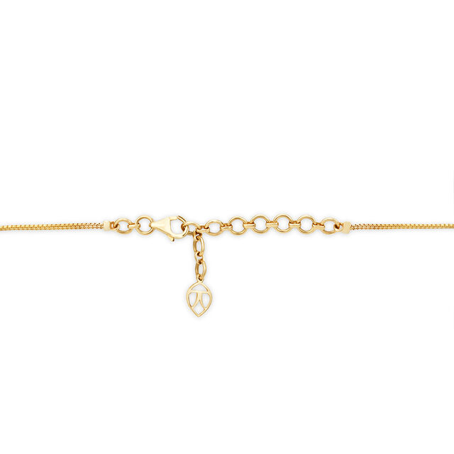 Tanishq 18KT Crescent Veil Necklace Set for Women 3
