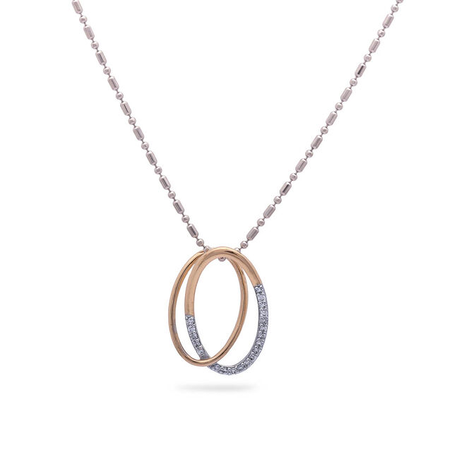 Tanishq Intertwined Oval Diamond Necklace,,hi-res
