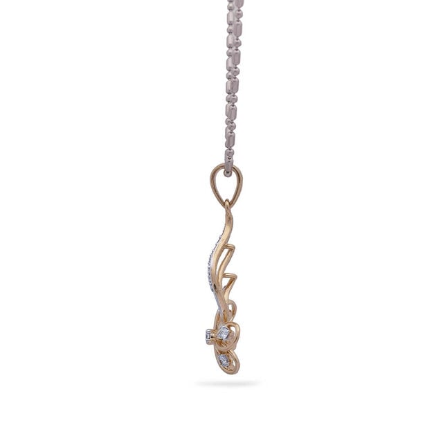 Tanishq Diamond Floral Elegance Pendant 2