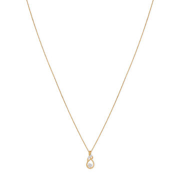 Tanishq 14KT Diamond Pendant with Chain for Women