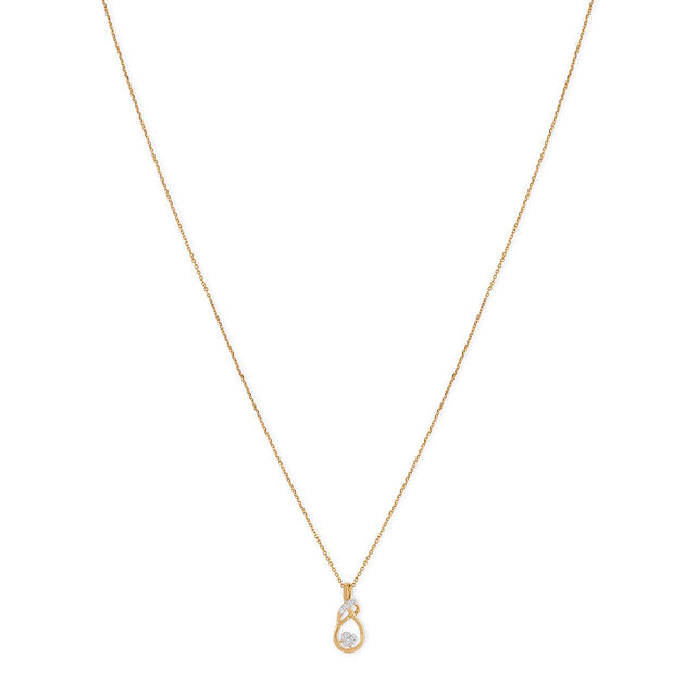 Tanishq 14KT Diamond Pendant with Chain for Women 