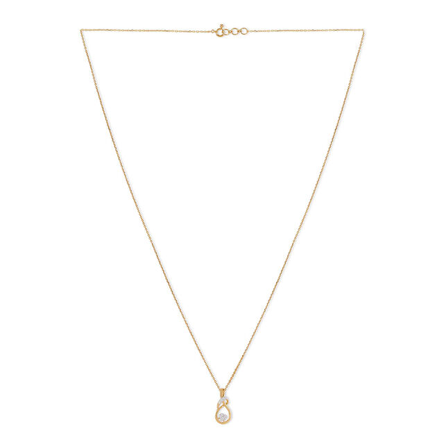 Tanishq 14KT Diamond Pendant with Chain for Women 2