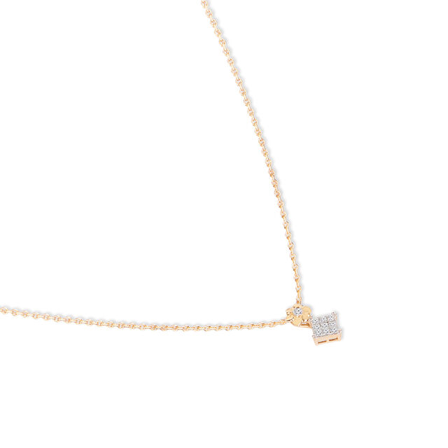 Tanishq 14KT Diamond Chain with Pendant for Women 3