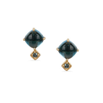 Azure Dream 14KT London Topaz Stud Earrings