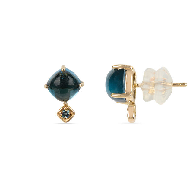 Azure Dream 14KT London Topaz Stud Earrings 2