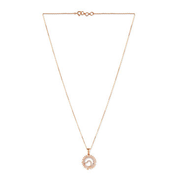 Tanishq 14KT Diamond Pendant with Chain for Women
