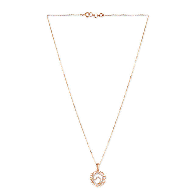 Tanishq 14KT Diamond Pendant with Chain for Women 