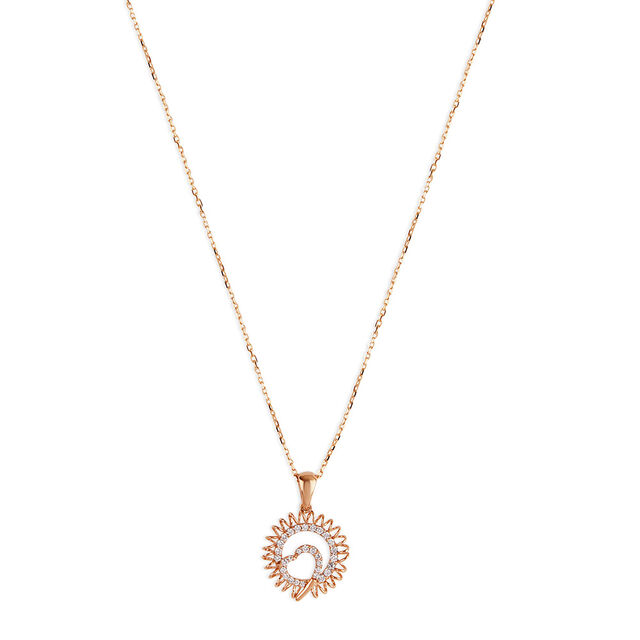 Tanishq 14KT Diamond Pendant with Chain for Women 2